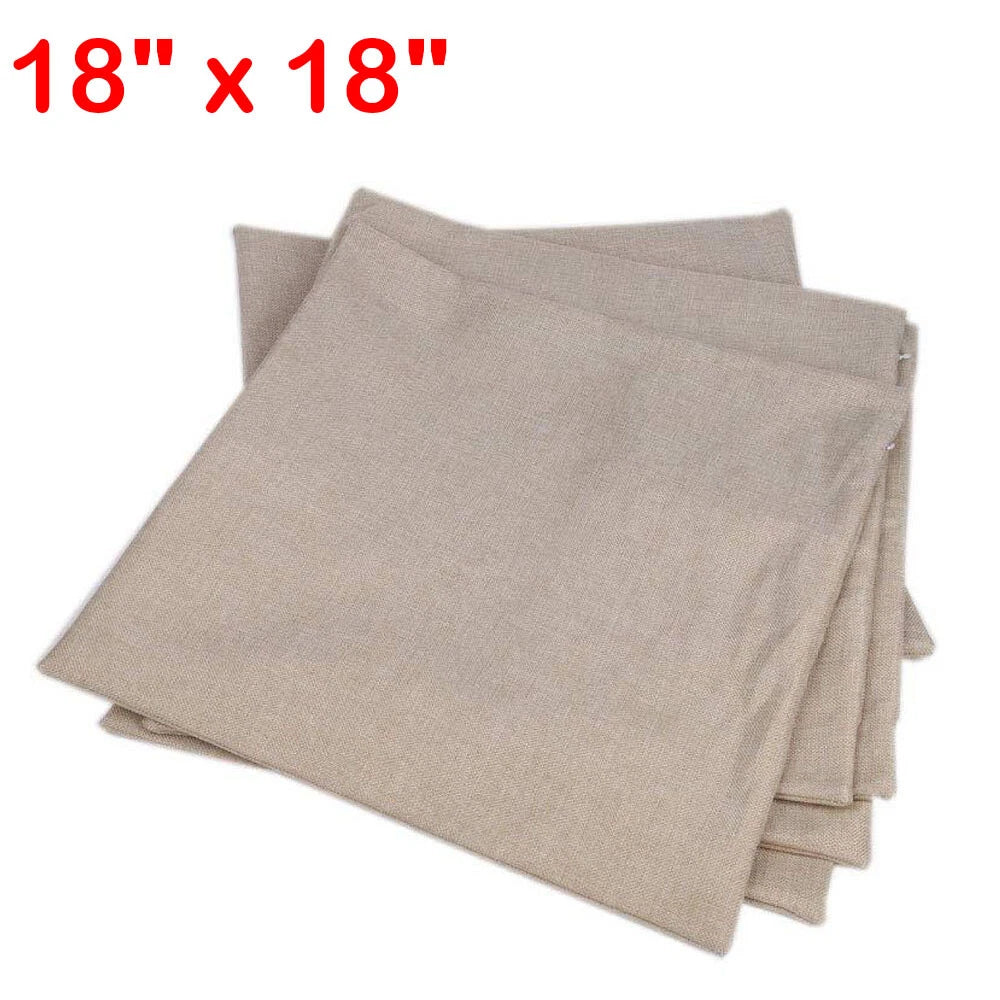 16"/18"/20" Linen Sublimation Blank Pillow Case Throw Cushion Cover Home Sofa