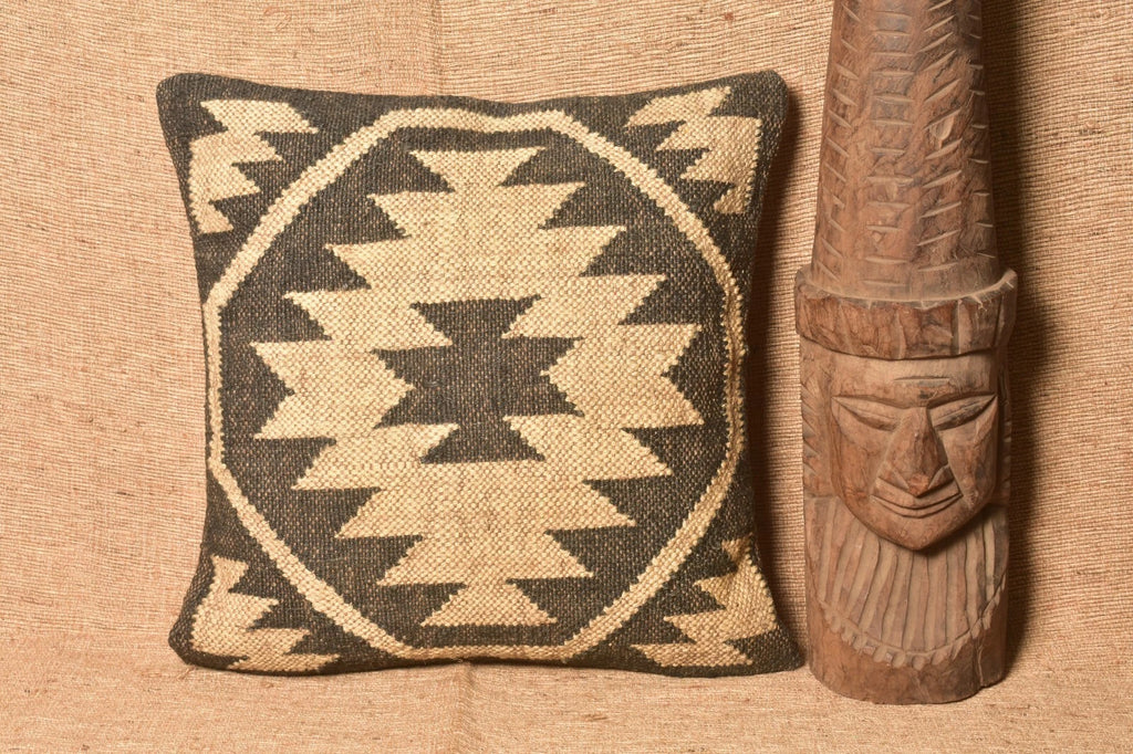 Indian Jute Wool Kilim Cushion Cover Vintage Look Your Home Pillow cover throw