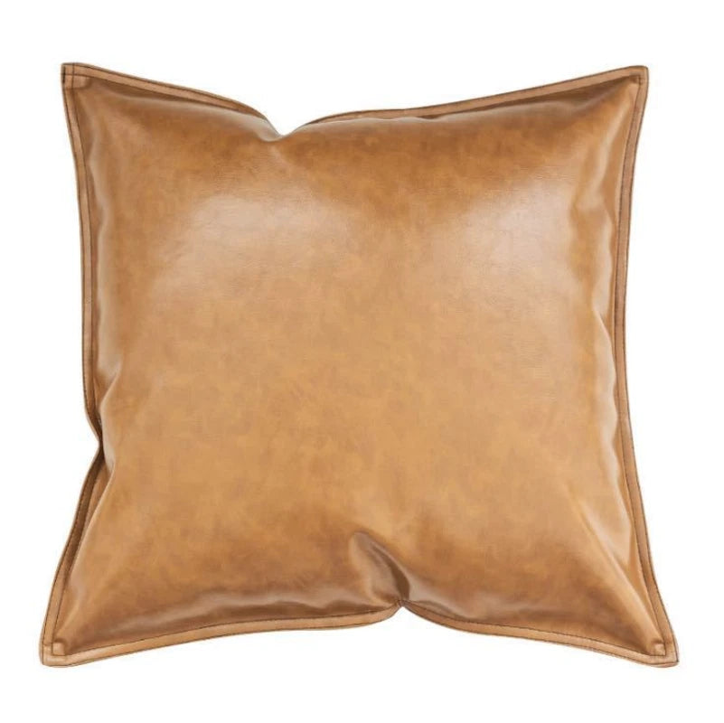 Faux Leather Throw Pillow Case Square Luxury Cushion Covers Bar Sofa Home Decor
