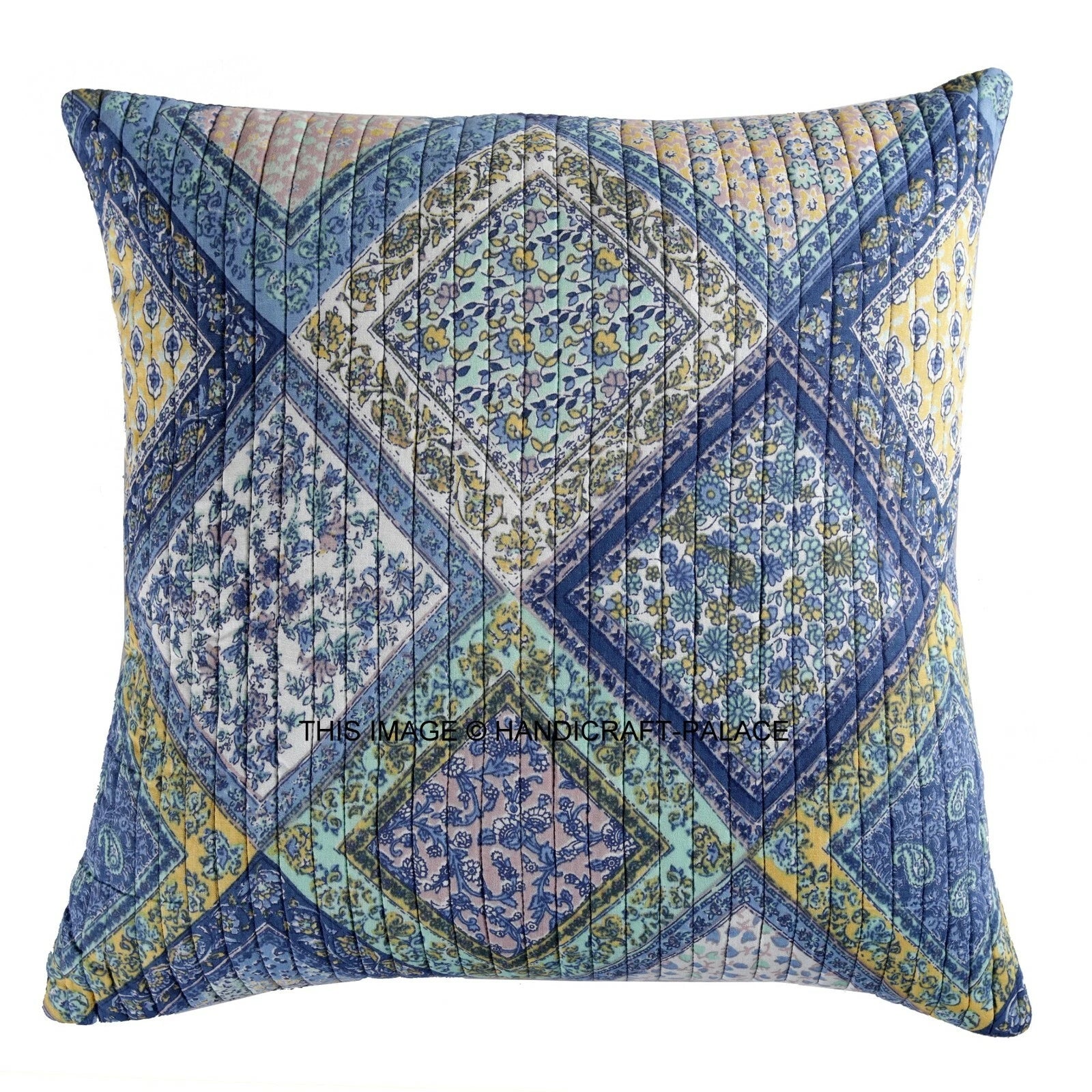 Indian Handmade Kantha Cotton Cushion Cover Bed Pillow Cases Sofa Throw-16"