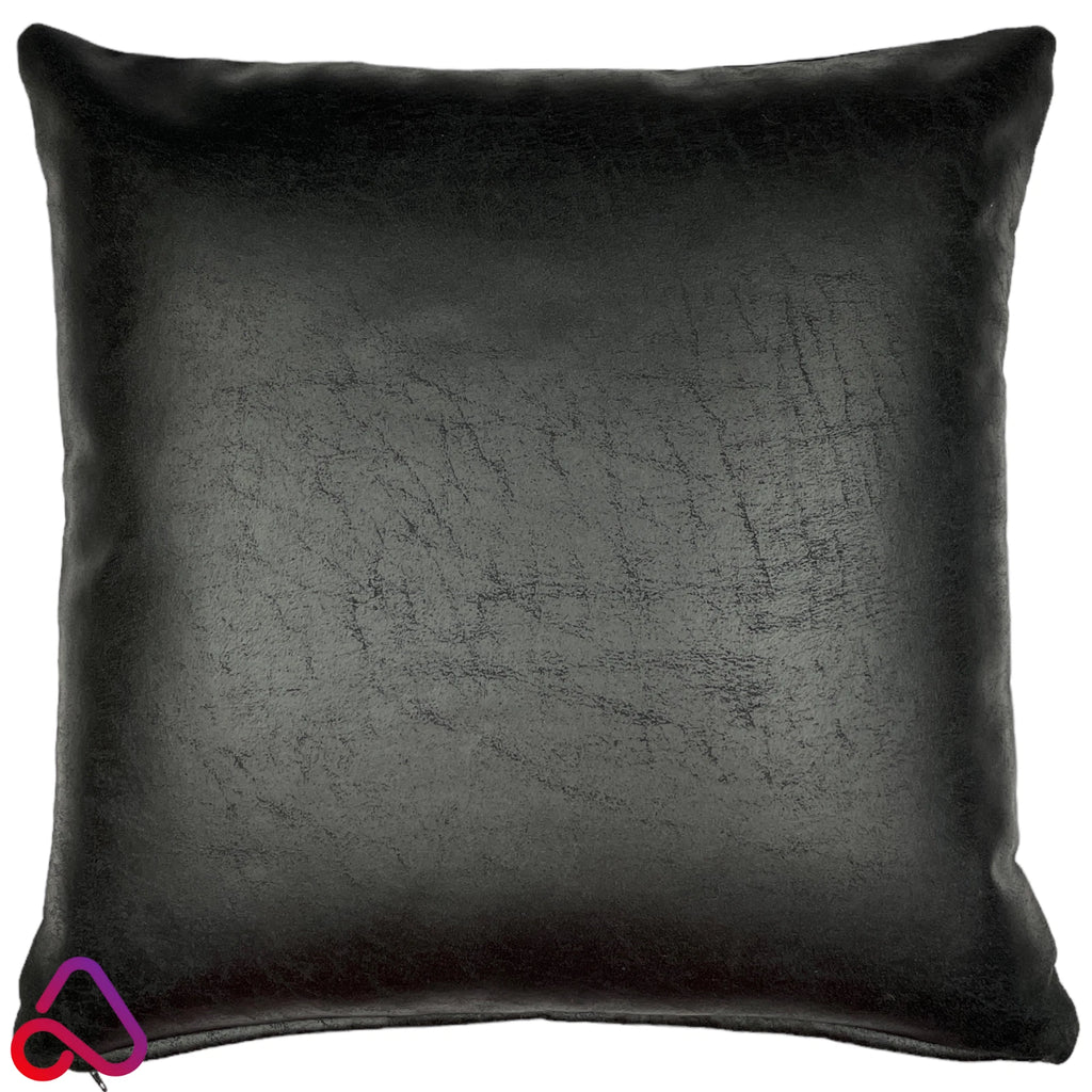 Faux Distressed Leather Cushion Cover Soft Furnishing Pillow Case Sofa Bed Decor