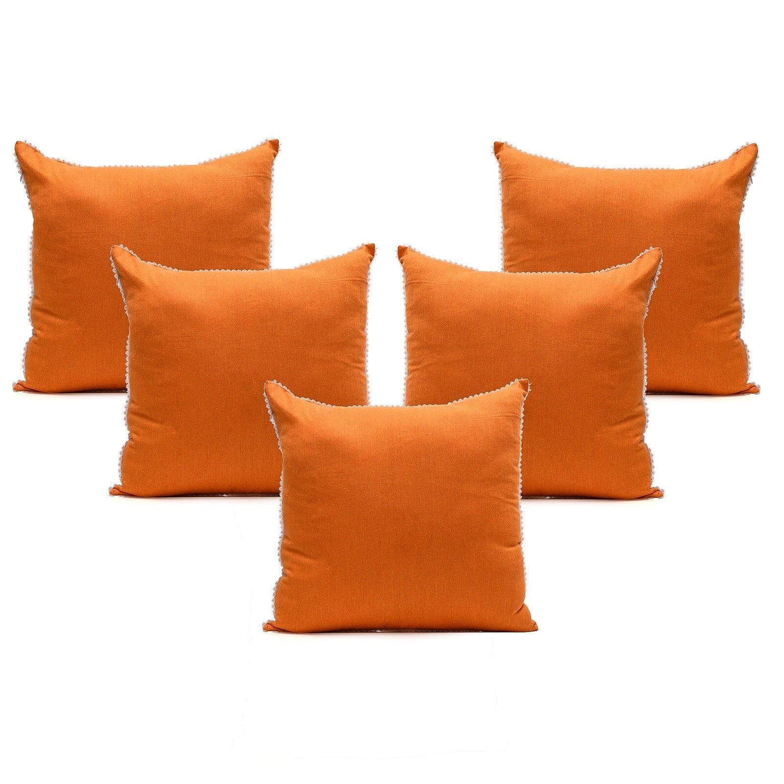 Cushion Cover Home Sofa Decor Cotton Throw Pillow Case Covers Solid with Lace S5