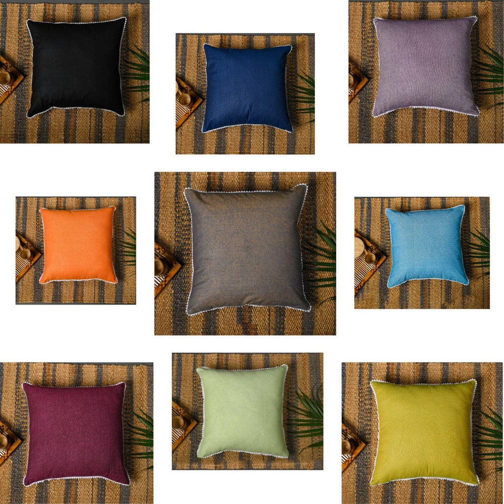 Cushion Cover Home Sofa Decor Cotton Throw Pillow Case Covers Solid with Lace S5