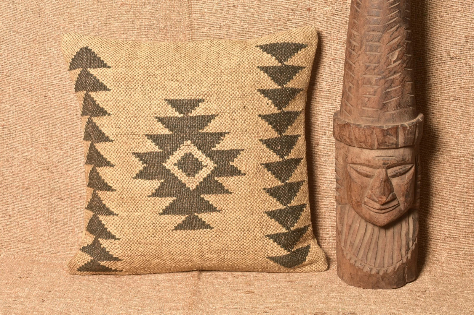 Indian Jute Wool Kilim Cushion Cover Vintage Look Your Home Pillow cover throw