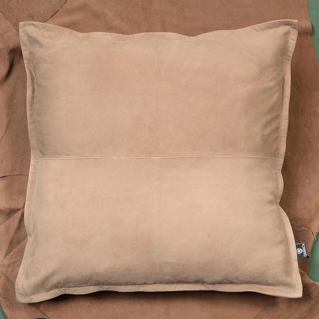 Luxurious lambskin Dusty Beige Box pillowcase Sofa Cushion & Living & Bed Room