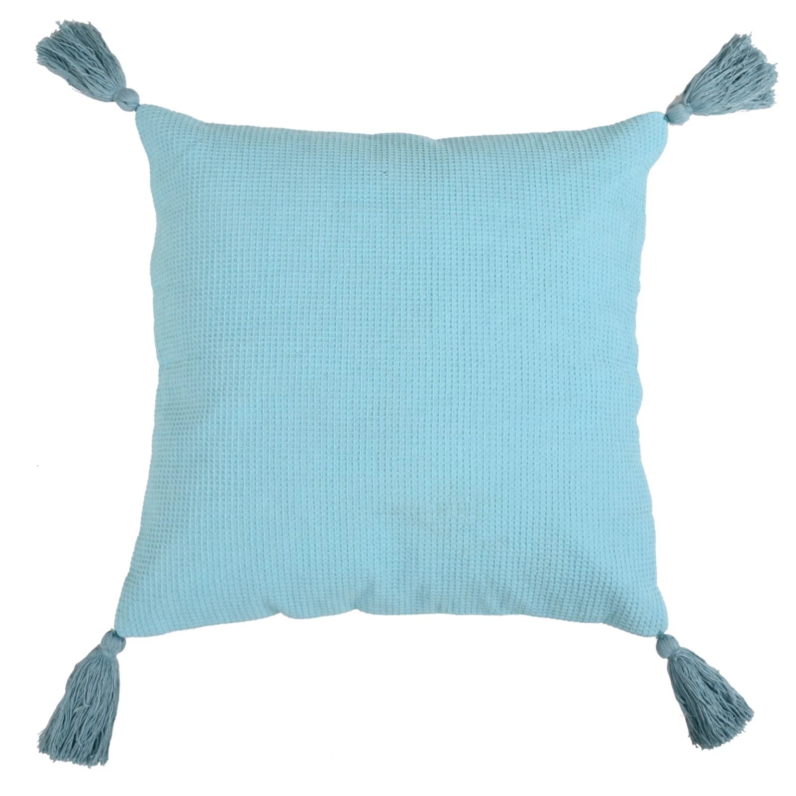 Solid Cushion Cover Cotton Pillowcase Home Sofa Bed Decor Pillows with Tassels