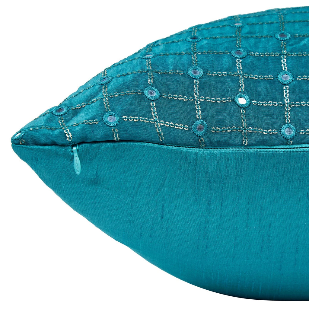 Decorative pillows for couch teal 18x18 20x20 24x24 embroidered pillow covers 2p