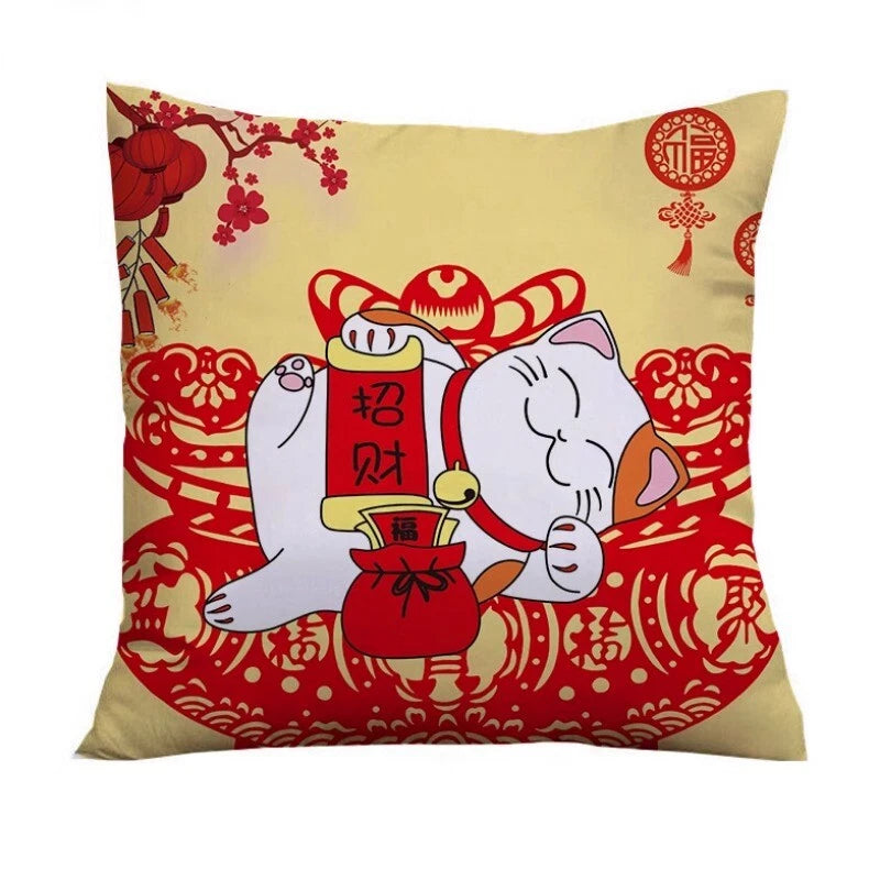 PC Japanese Throw Pillow Covers Cushion Cases Sofa Bed Pillowslips Home Decor