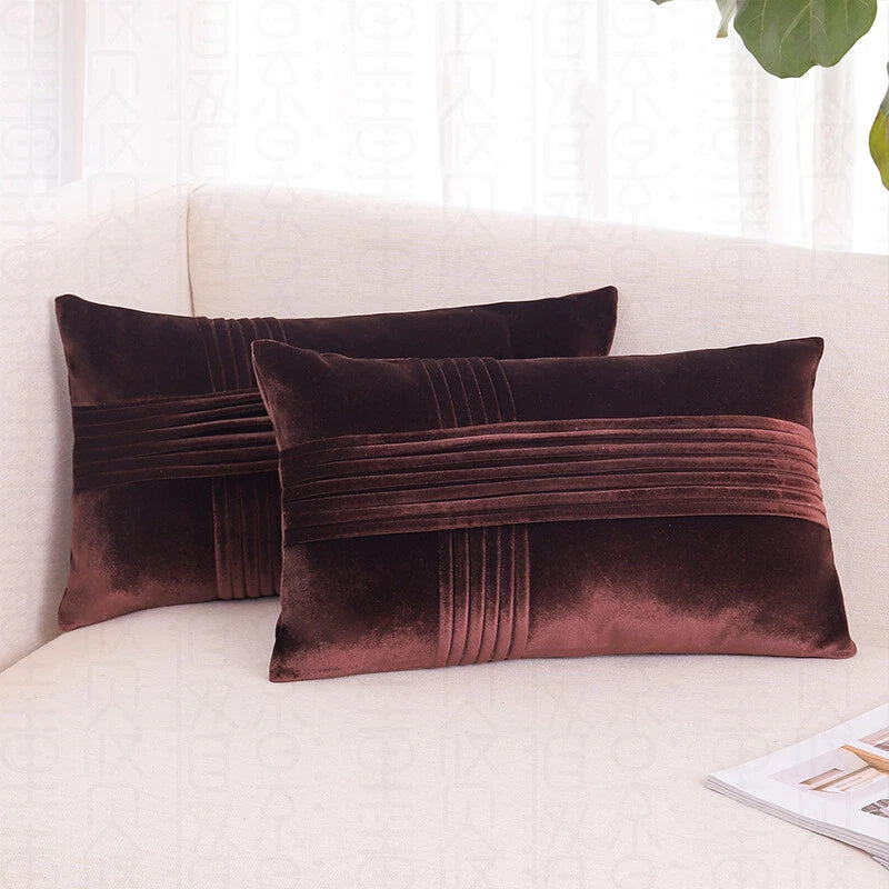 18x18" Velvet Throw Pillow Cover Sofa Car Throw Cushion Covers Home Decor 2 pk