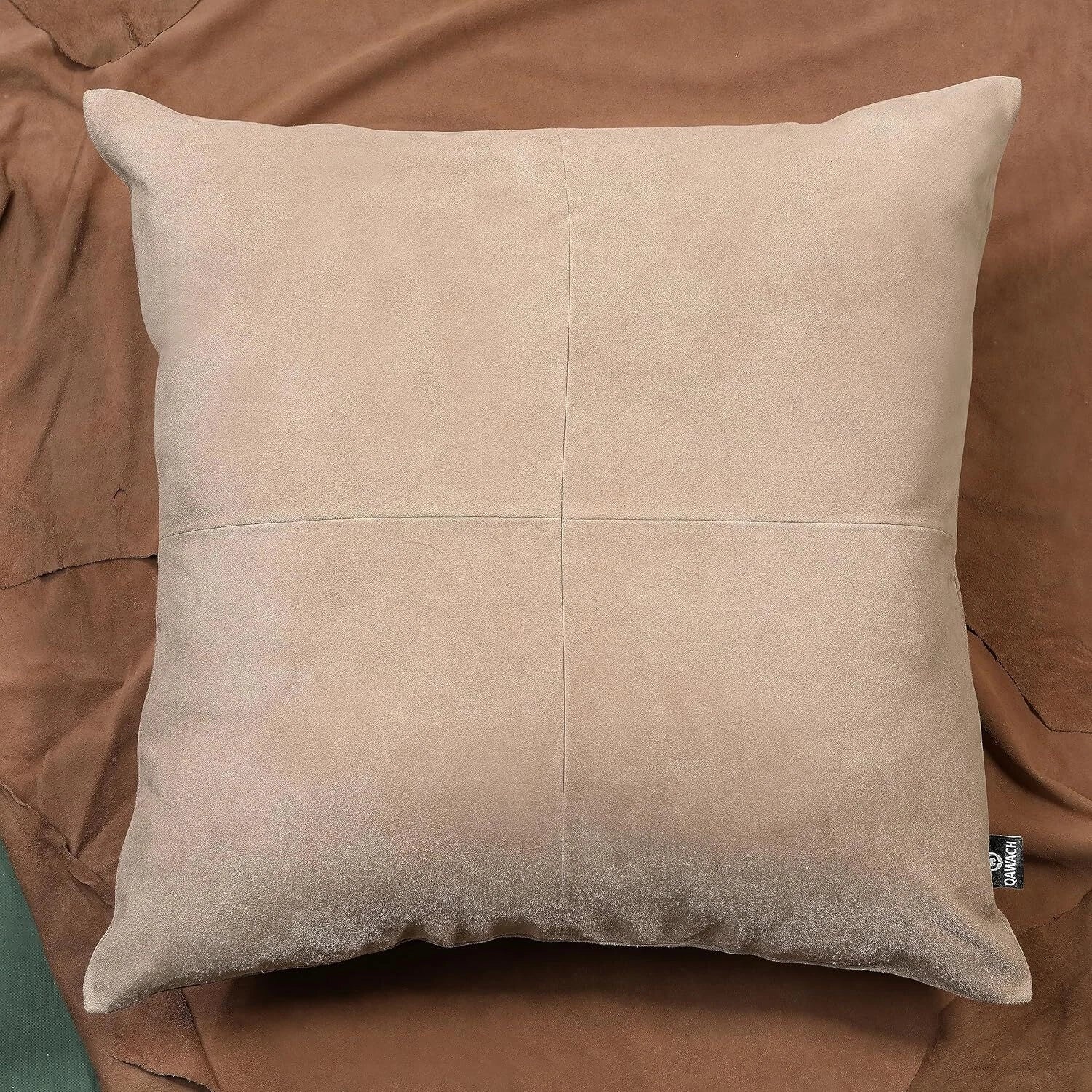 Luxurious lambskin Dusty Beige Plain pillowcase Sofa Cushion & Living&Bed Room