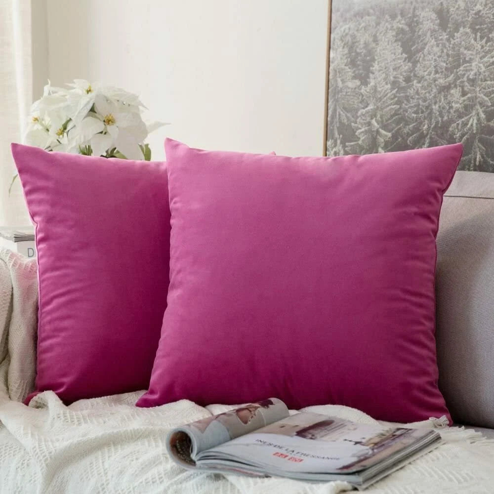 Simple Velvet Throw Cushion Cover Pillow Cover Pillowcase Home Sofa Car Decor