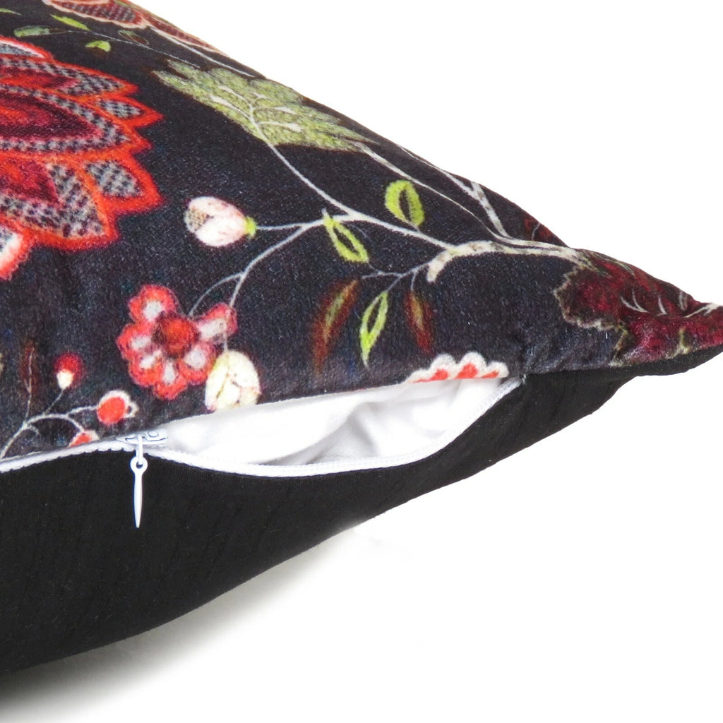 Velvet Cushion Cover Flower Print Throw Pillowcase Home Bed sofa Cozy Decorative