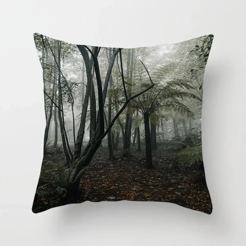 Forest Sunshine Scenery Printed Pillowcase Living Room Sofa Bed Home Decoration