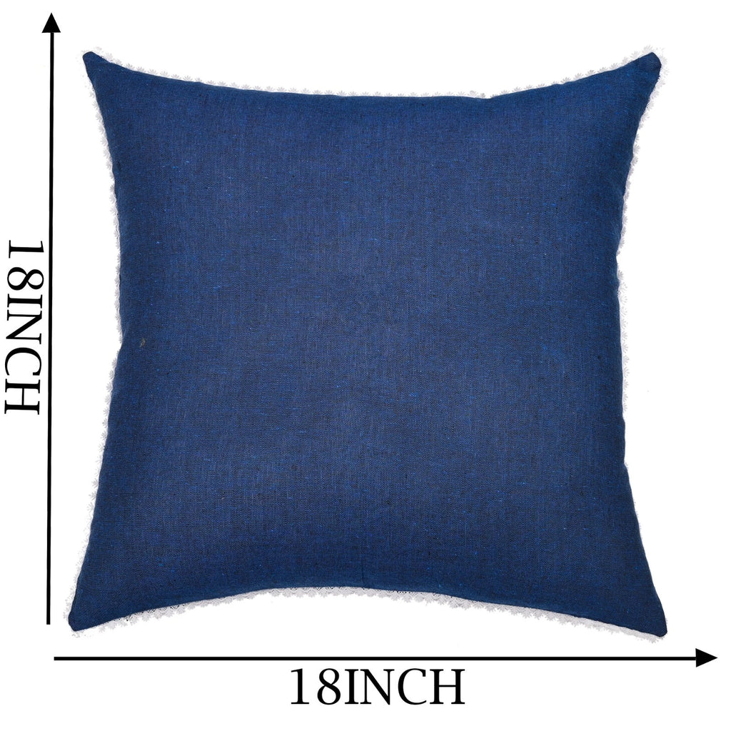 Cushion Cover Home Sofa Decor Cotton Throw Pillow Case Covers Solid with Lace S5