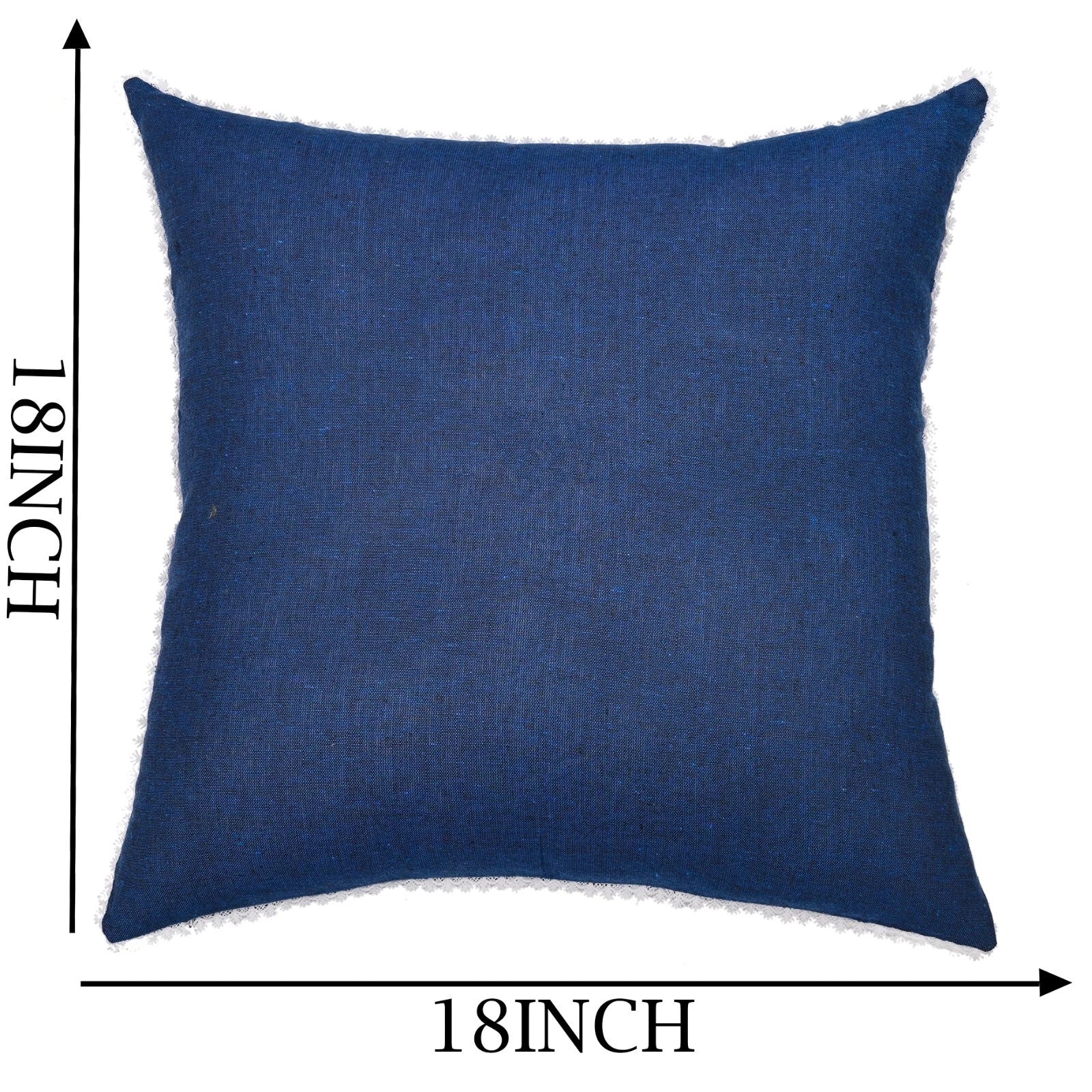 Cushion Cover Home Sofa Decor Cotton Throw Pillow Case Covers Solid with Lace S5