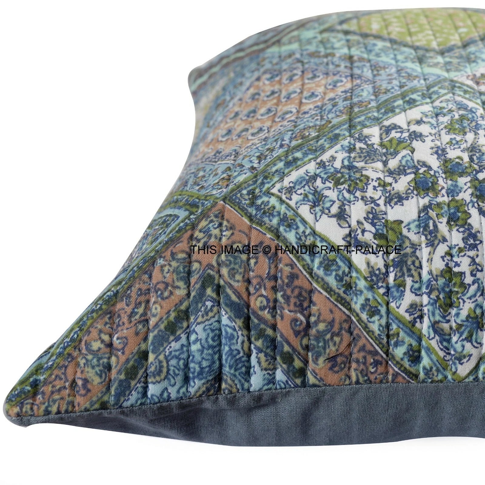 Indian Handmade Kantha Cotton Cushion Cover Bed Pillow Cases Sofa Throw-16"