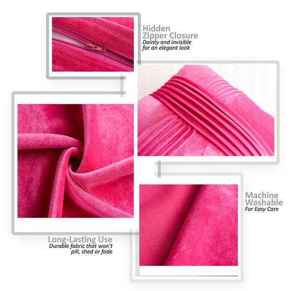 18x18" Velvet Throw Pillow Cover Sofa Car Throw Cushion Covers Home Decor 2 pk