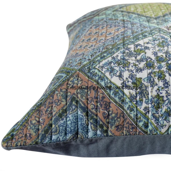 Indian Handmade Kantha Cotton Cushion Cover Bed Pillow Cases Sofa Throw-16"