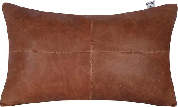 Luxury lambskin leather Yellow Crunch Pln Pillow Cover For Sofa Cushion & lounge