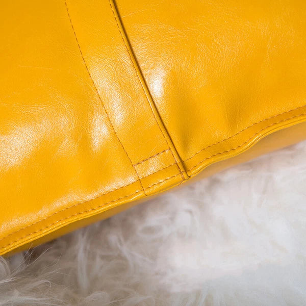 Faux Leather Throw Pillow Case Square Luxury Cushion Covers Bar Sofa Home Decor