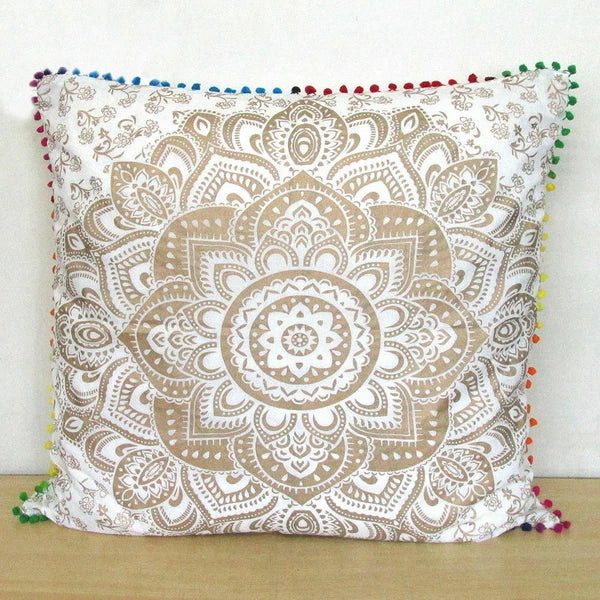 Set Of 2 Cotton Cushion Cover Mandala Couch Pillow Cases Home Decorative Pillows