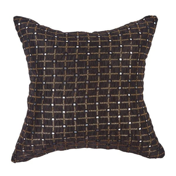 black pillow cover living room embroidered pillow cover designer couch pillow 2p