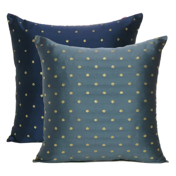 Pillow Case Art Silk Reversible Bed Cushion Cover Modern Throw Pillow Cover