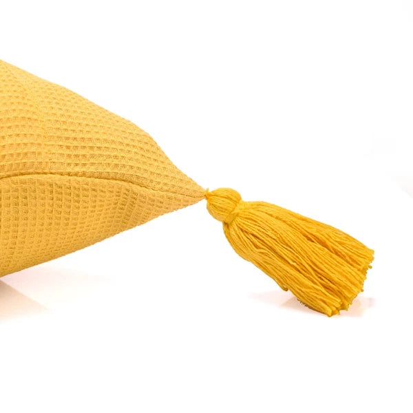 Solid Cushion Cover Cotton Pillowcase Home Sofa Bed Decor Pillows with Tassels