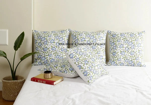 Indian Handmade Kantha Cotton Cushion Cover Bed Pillow Cases Sofa Throw-16"