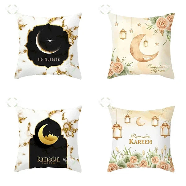 Ramadan Decoration Pillowcase Mosque Muslim Pillow Family Sofa Bed Eid Mubarak