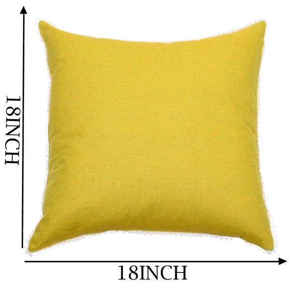 Cushion Cover Home Sofa Decor Cotton Throw Pillow Case Covers Solid with Lace S5