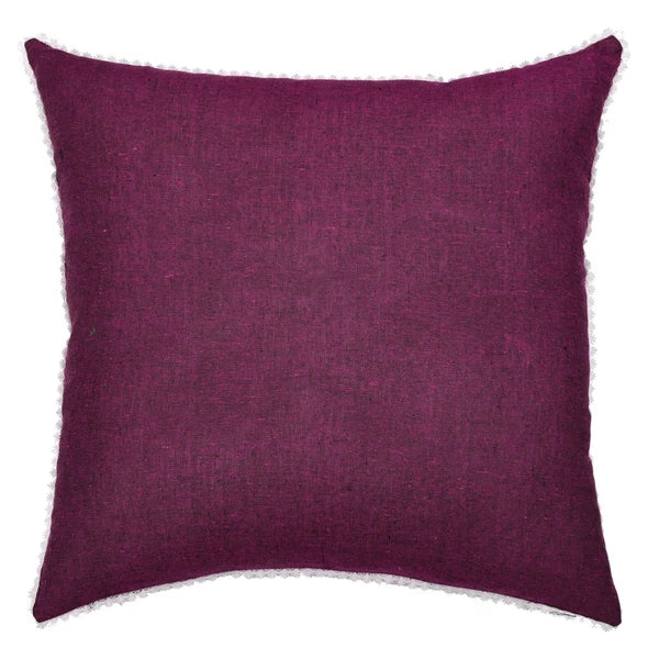 Cushion Cover Home Sofa Decor Cotton Throw Pillow Case Covers Solid with Lace S5