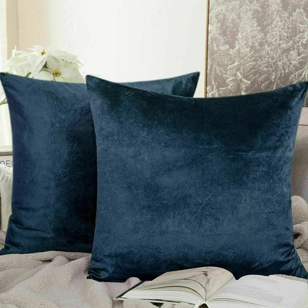 Ultra Soft 100% Velvet Throw Pillow Covers 2 Pack Home Sofa Decor Cushion Covers