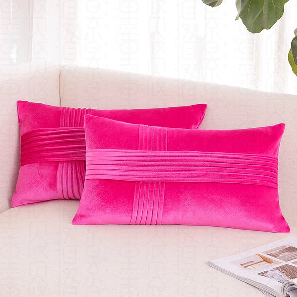 18x18" Velvet Throw Pillow Cover Sofa Car Throw Cushion Covers Home Decor 2 pk