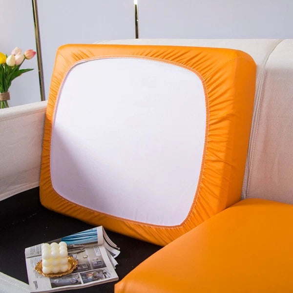 1 2 3 Seater Stretch Sofa Cushion Covers PU Leather Waterproof Couch Seat Cover