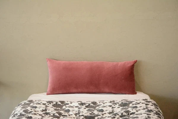"Lumbar Velvet Cushion Cover – Soft Cotton Throw Pillow Case for Sofa/Bed"