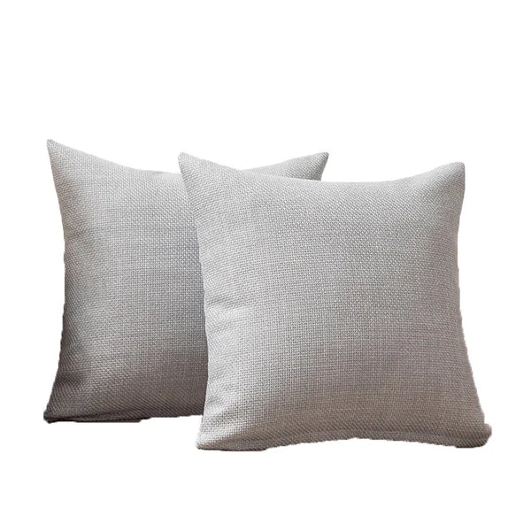 2 Packs Linen Cotton Cushion Cover Home Sofa Car Bed Office Throw Pillowcase