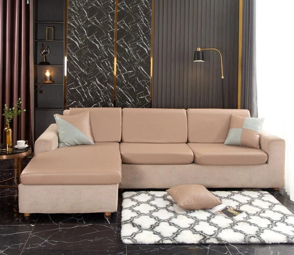 PU Leather Sofa Seat Cushion Covers Waterproof 1/2/3/4 Seater Stretch Slipcover