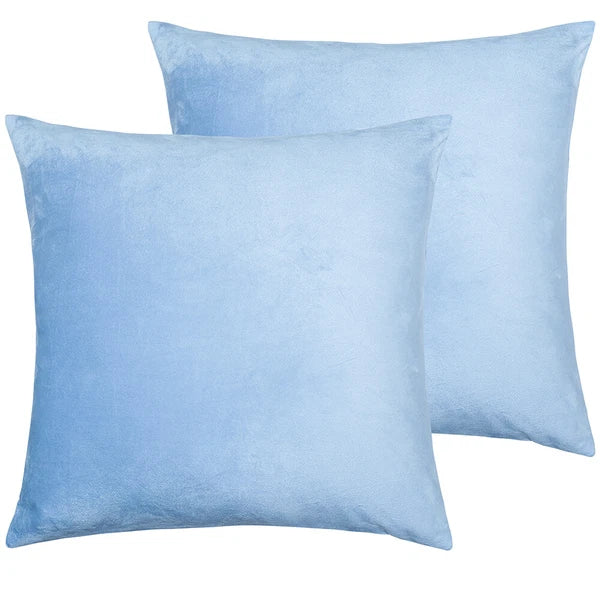 Pack of 2 Velvet Euro Square Throw Pillow Covers Sofa Home Decor Cushion Cover