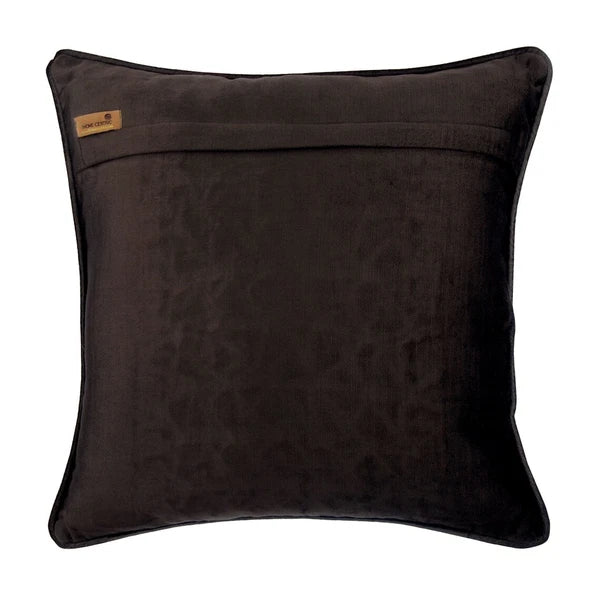 Couch Pillow Cover Black 16"x16", Bed Decor Velvet Solid Color - Knotty Black