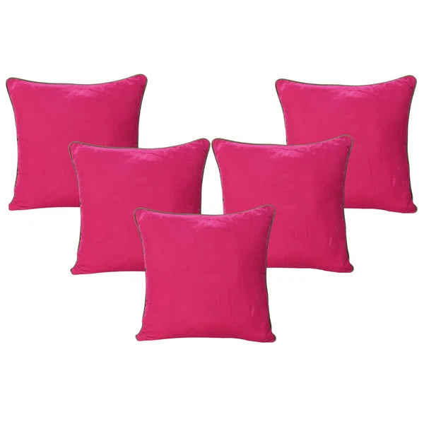 Premium Pink Velvet Throw Pillowcase Cushion Cover with Zipper Closure Home Sofa