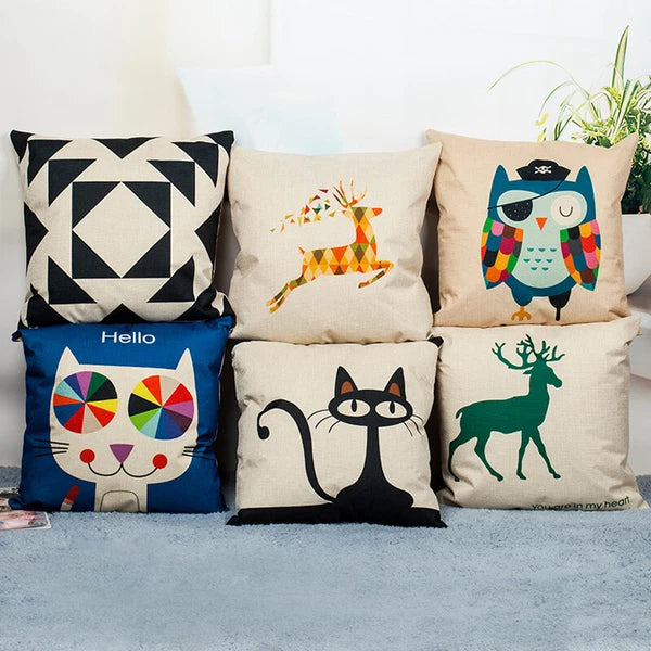 20" x 20" Linen Blank Sublimation Pillow Case Cushion Cover Home Car Sofa Decor