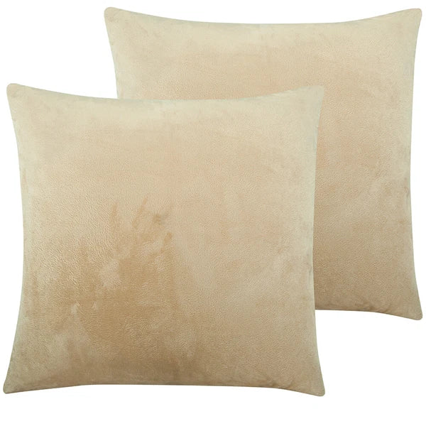 Pack of 2 Velvet Euro Square Throw Pillow Covers Sofa Home Decor Cushion Cover