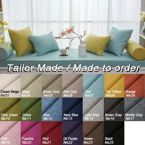 Tailor Made*COVER*Linen cotton Blend sofa patio cushion pillow case custom *Nk