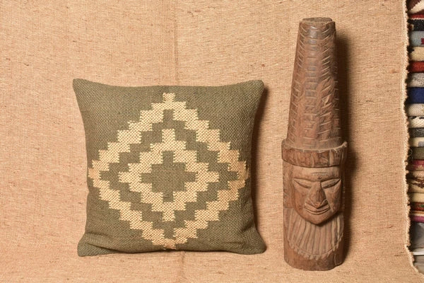 Indian Jute Wool Kilim Cushion Cover Vintage Look Your Home Pillow cover throw