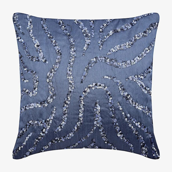 Square Sofa Cushion Case Blue 16"x16", Bed Decor Taffeta Fabric - Whirlpool