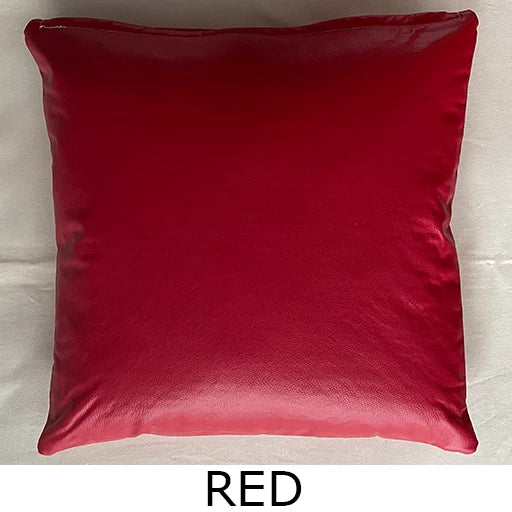 Premium PVC Faux Leather Cushion Cover Handmade Pillow Case Sofa Bed Home Decor