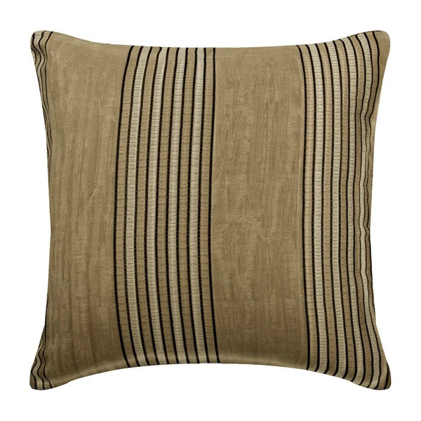 Sofa Cushion Cover Beige 16"x16", Bed Decor Silk Fabric - Parched Earth