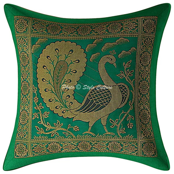 Brocade Elephant Cushion Cover Decorative Indian Bedding Sofa Pillow Case Cover