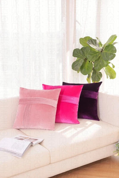 Throw Pillow Covers Set Of 2 Sofa Decor Velvet Cushion Cases 4 Sizes Multicolor